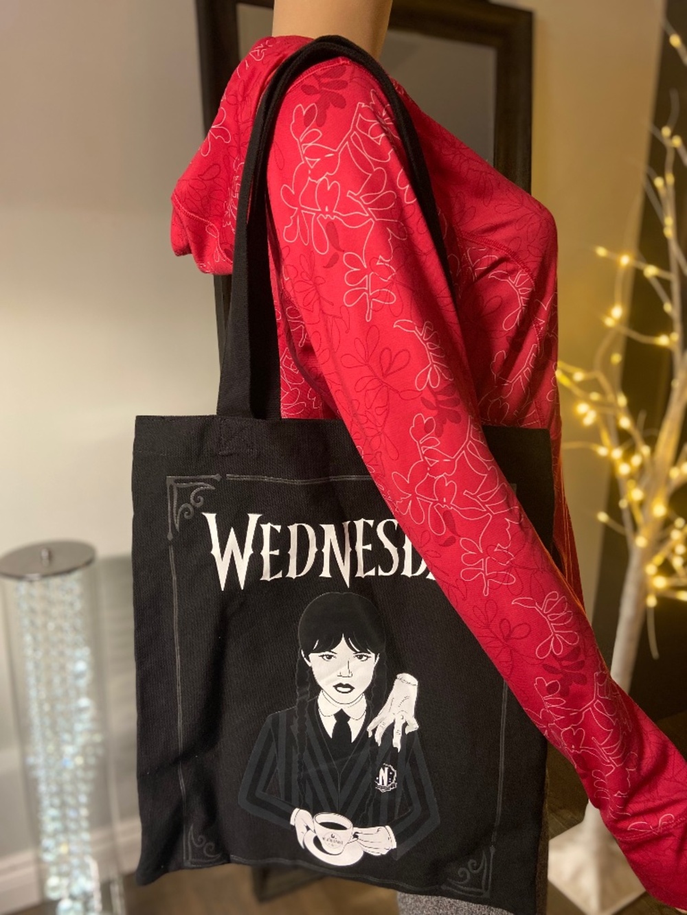 LIKE NEW: Wednesday Addams Canvas Tote Bag